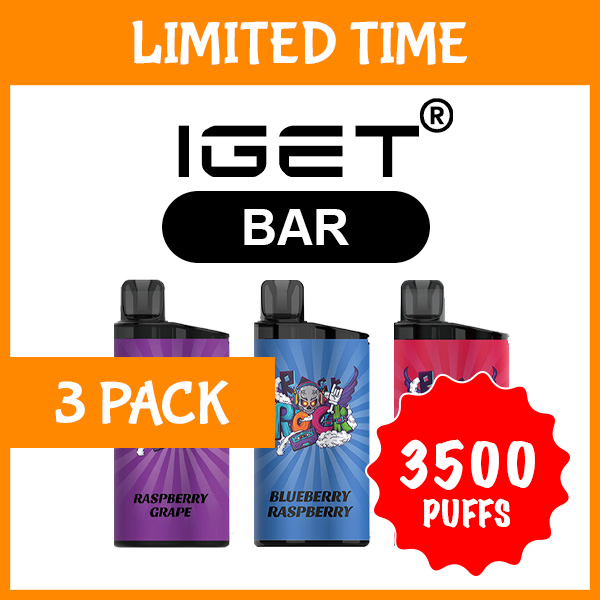 IGET Bar 3500 (3-Pack), genuine IGET stock