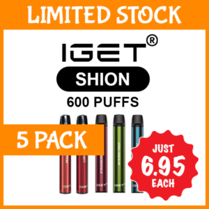 IGET Shion 600 (5-Pack), genuine IGET stock