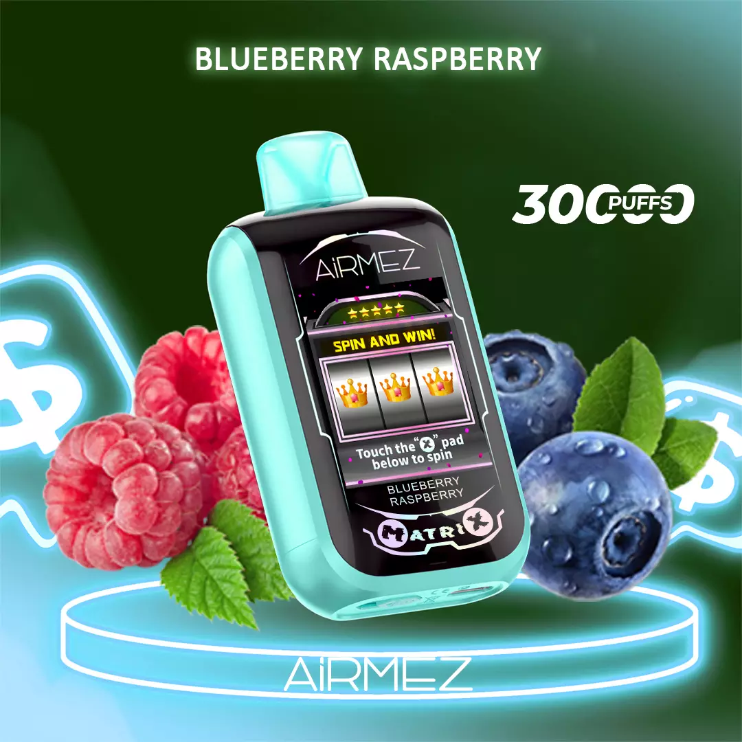 Airmez Matrix Pro 30000 puff vape in Blueberry Raspberry