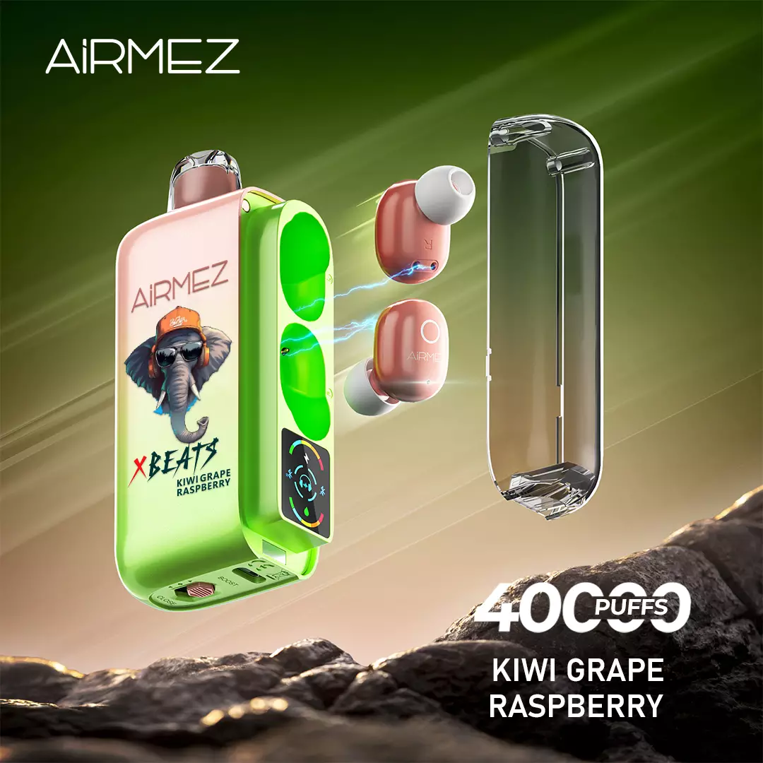 Airmez Xbeats 40000, Kiwi Grape Raspberry, genuine Airmez stock