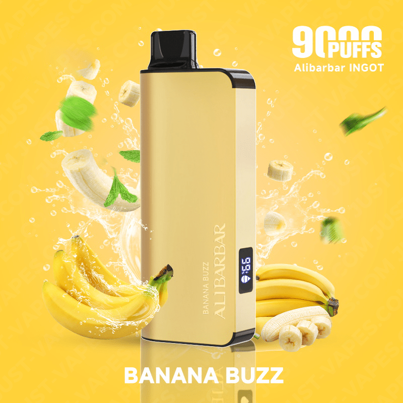 Alibarbar Ingot 9000 puff disposable vape in Banana Buzz