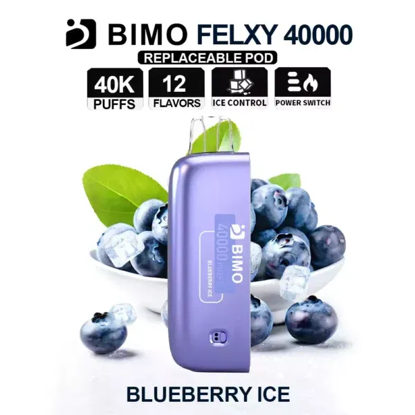 BIMO Felxy 40000 Pod, Blueberry Ice, genuine BIMO stock