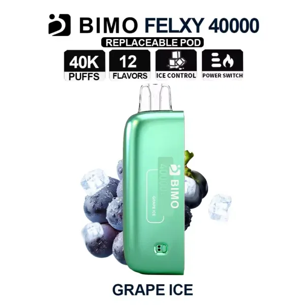 BIMO Felxy 40000 Pod, Grape Ice, genuine BIMO stock