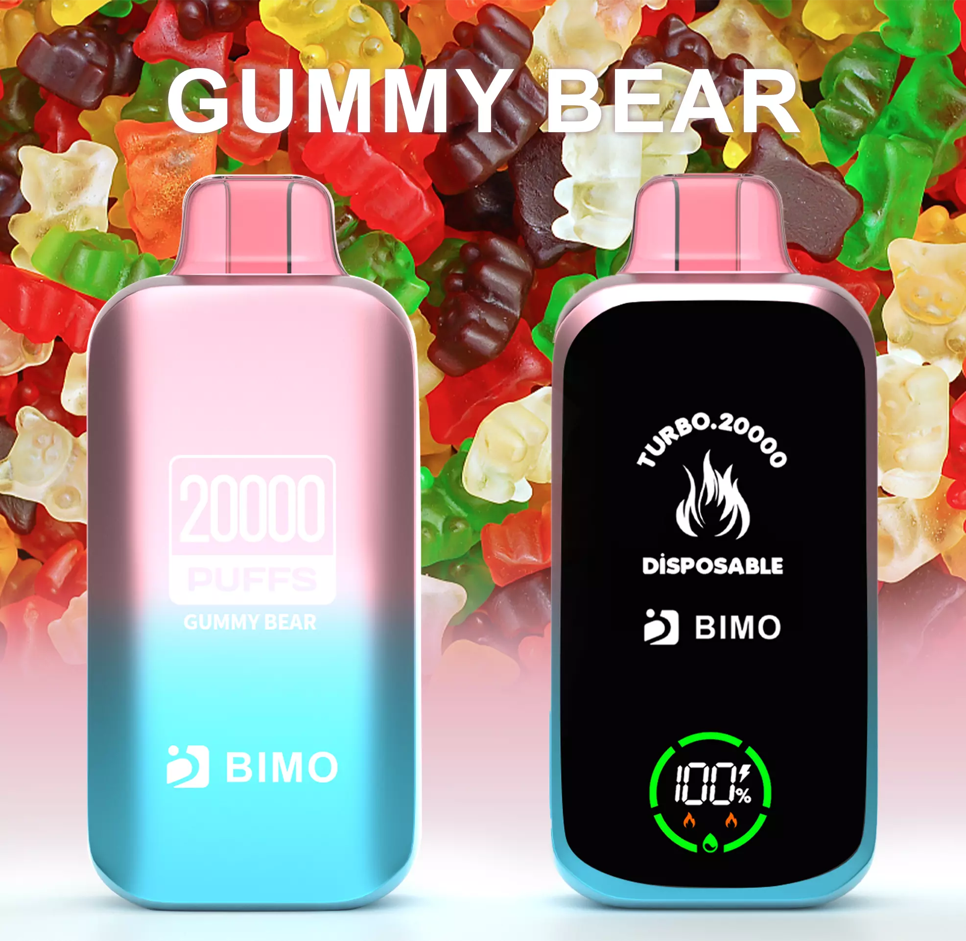 BIMO Turbo 20000, Gummy Bear, genuine BIMO stock