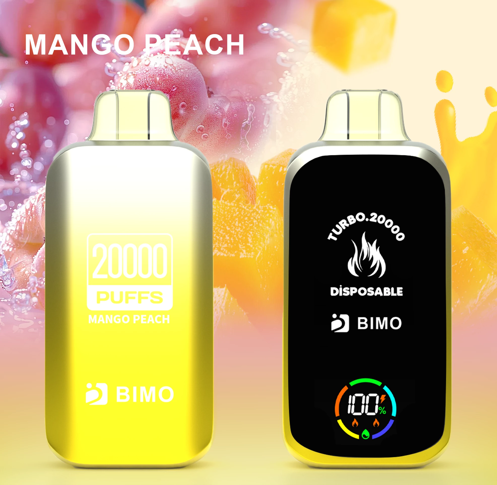 BIMO Turbo 20000, Mango Peach, genuine BIMO stock