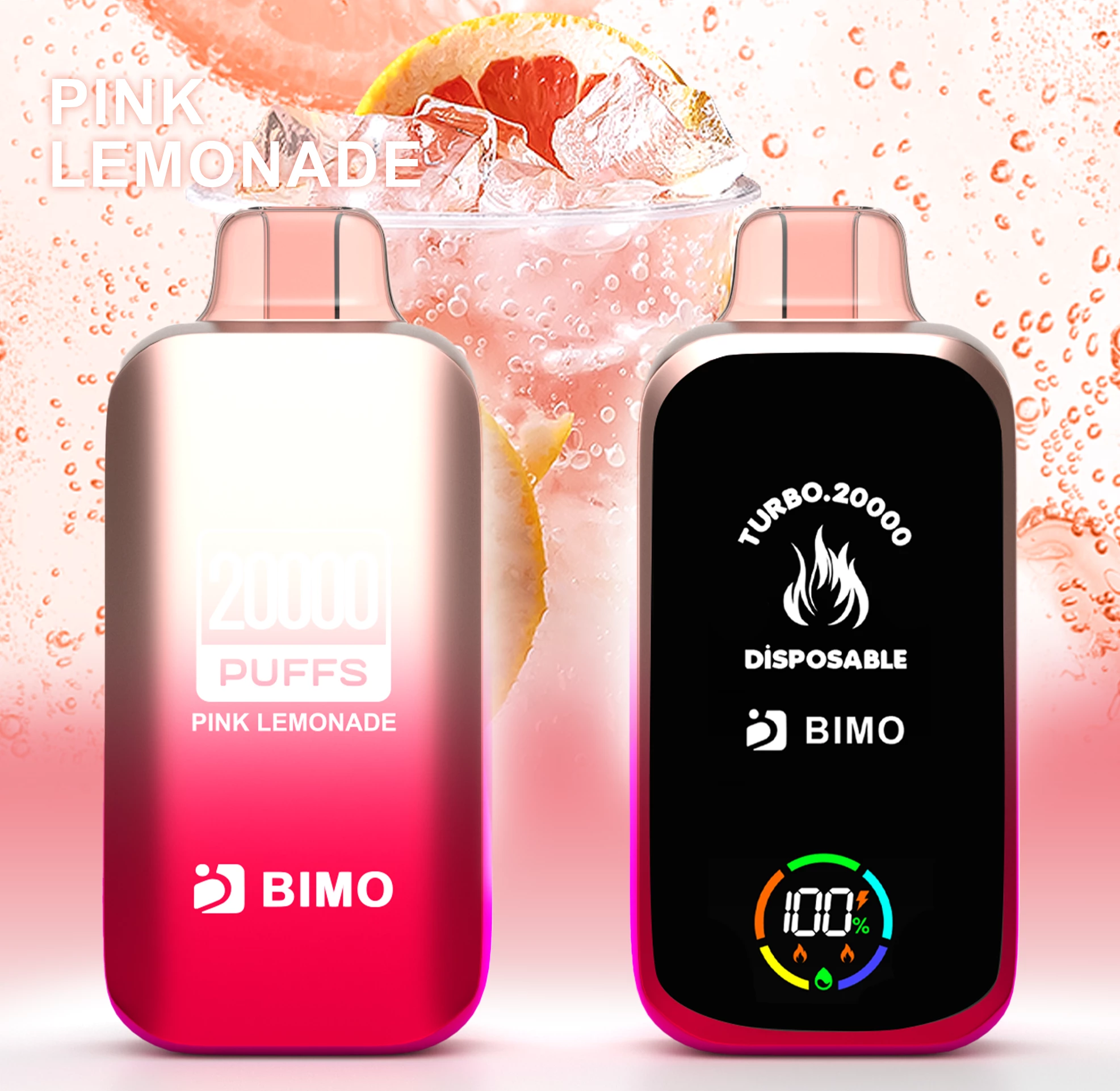 BIMO Turbo 20000, Pink Lemonade, genuine BIMO stock