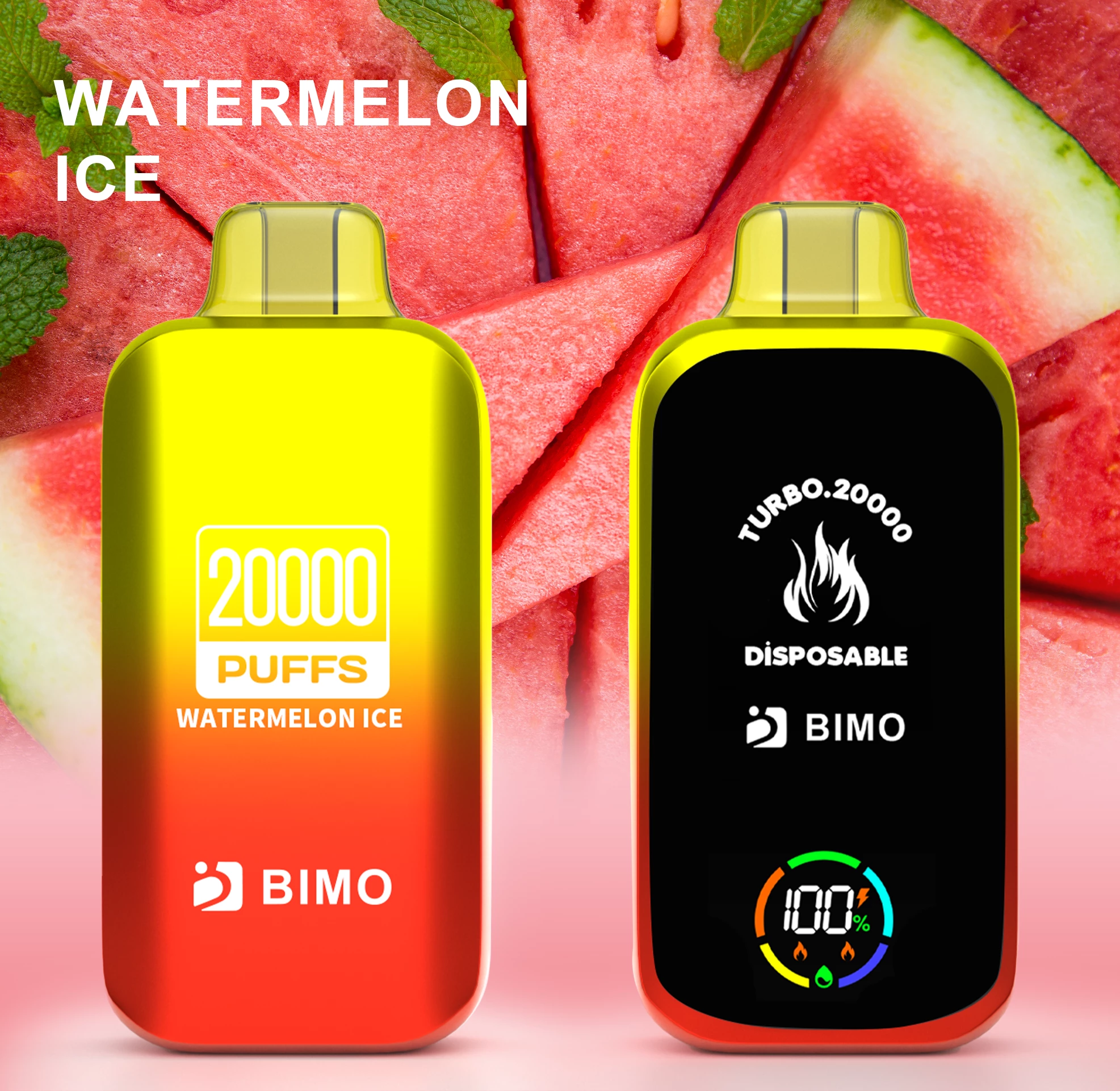 BIMO Turbo 20000, Watermelon Ice, genuine BIMO stock