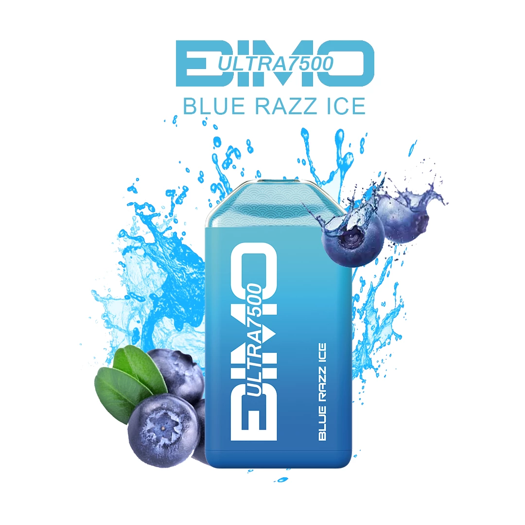 BIMO Ultra 7500, Blue Razz Ice, genuine BIMO stock