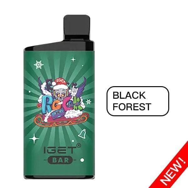 IGET Bar 3500 puff disposable vape in Black Forest flavour