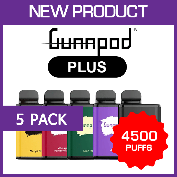 Gunnpod Plus 4500 (5-Pack), genuine Gunnpod stock