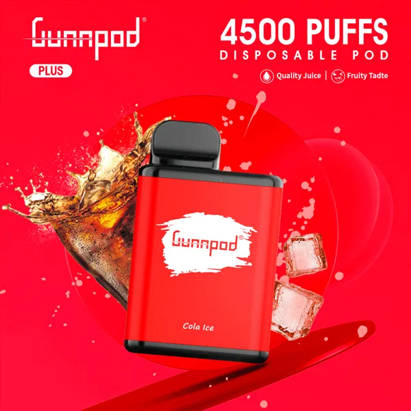 Gunnpod Plus 4500, Cola Ice, genuine Gunnpod stock
