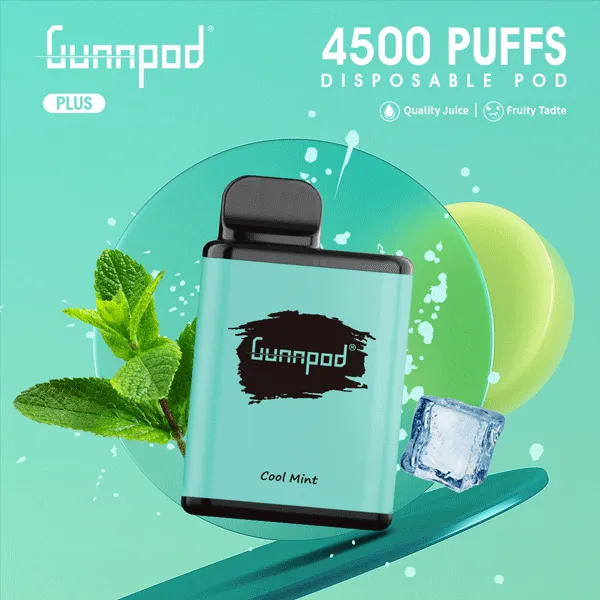 Gunnpod Plus 4500, Cool Mint, genuine Gunnpod stock
