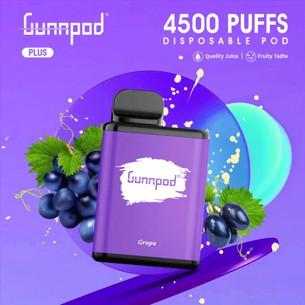 Gunnpod Plus 4500, Grape Ice, genuine Gunnpod stock