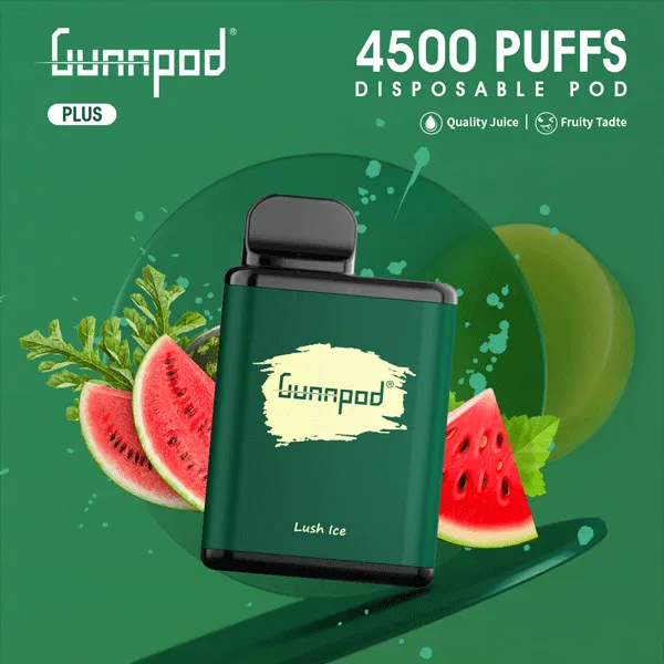 Gunnpod Plus 4500, Lush Ice, genuine Gunnpod stock