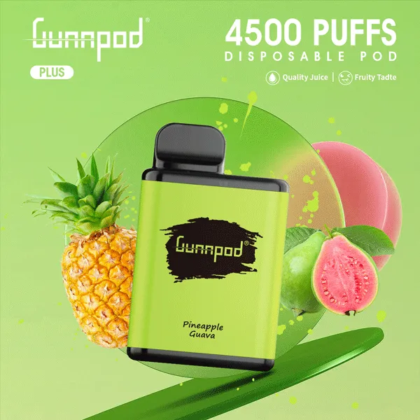 Gunnpod Plus 4500, Pineapple Guava, genuine Gunnpod stock