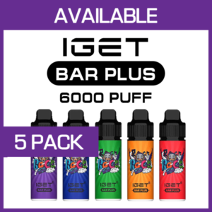 IGET Bar Plus 6000 (5-Pack), genuine IGET stock