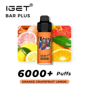 IGET Bar Plus 6000, Orange Lemon, genuine IGET stock
