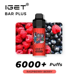 IGET Bar Plus 6000, Raspberry Berry, genuine IGET stock