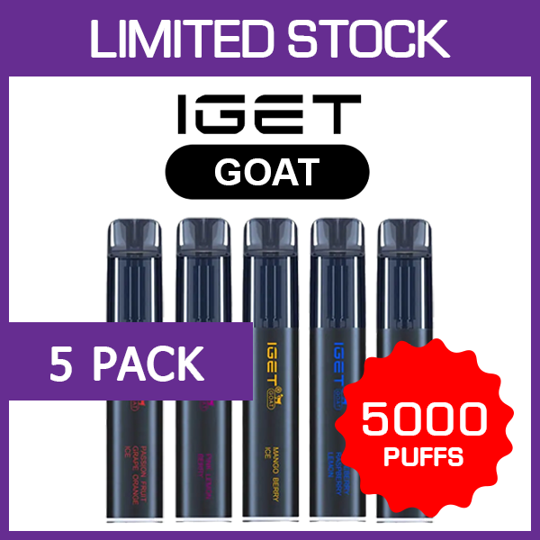 IGET Goat 5000 (5-Pack), genuine IGET stock