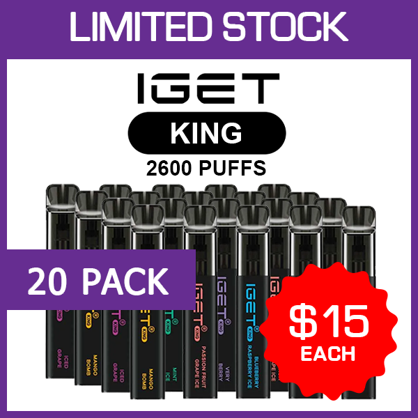 IGET King 2600 (20-Pack), genuine IGET stock