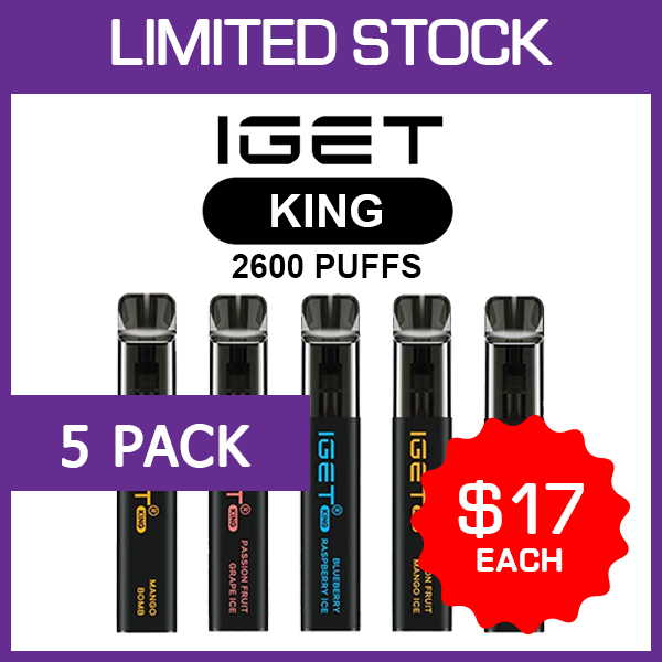 IGET King 2600 (5-Pack), genuine IGET stock