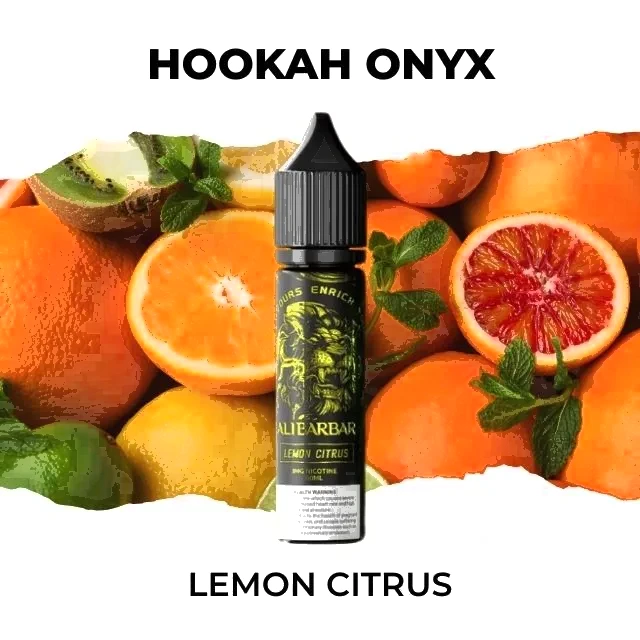 Alibarbar Hookah Onyx disposable vape, Lemon Citrus flavour