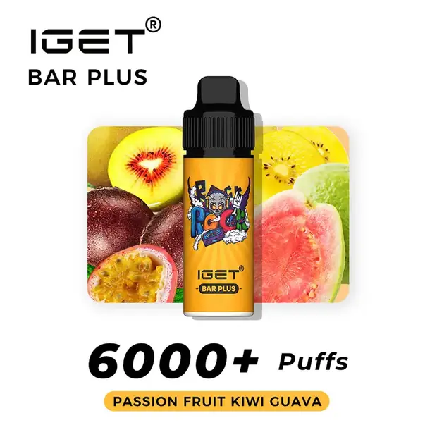 Passion Fruit Kiwi Guava – IGET Bar Plus 6000 Puffs Australia