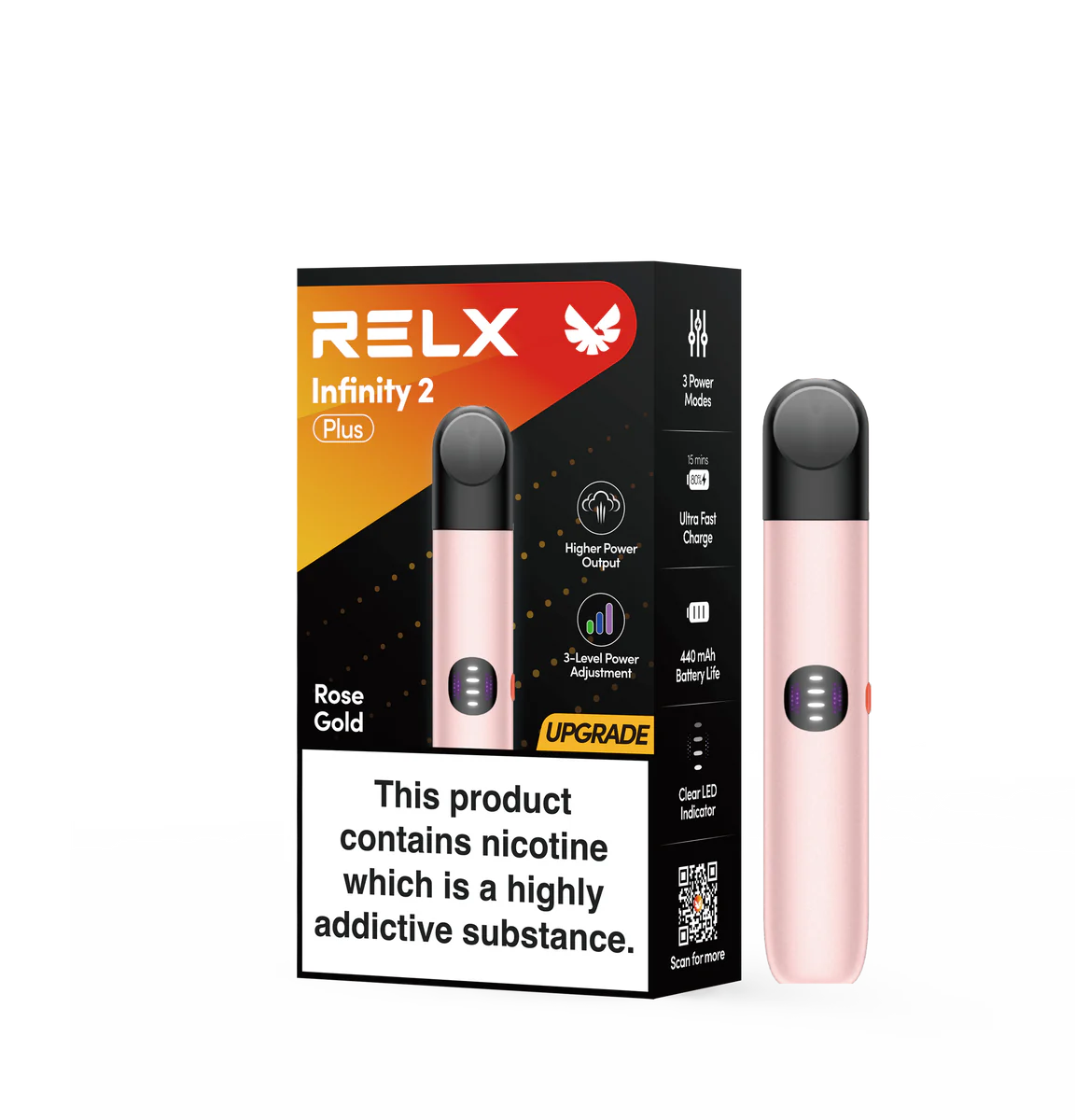 RELX Infinity 2 Plus Device, Rose Gold, genuine RELX stock