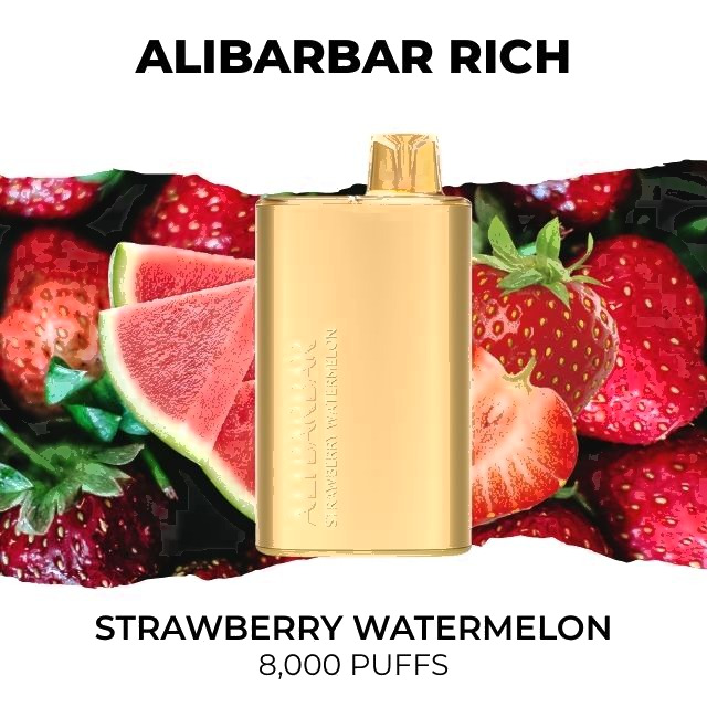 Alibarbar Rich 8000, Strawberry Watermelon