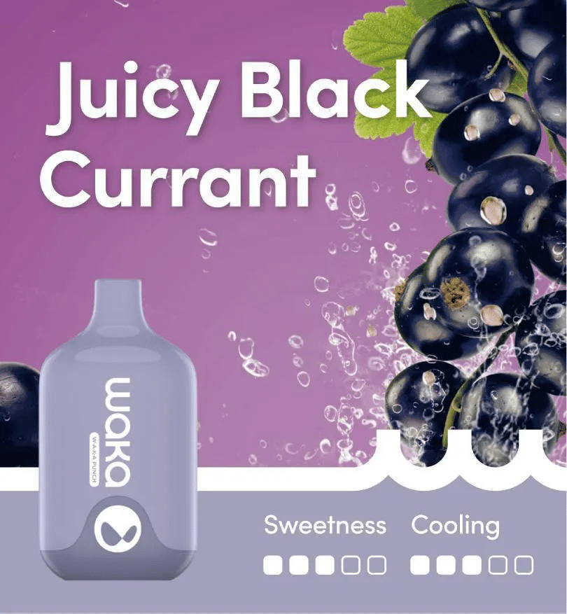Waka Smash 6000, Juicy Black Currant, genuine Waka stock