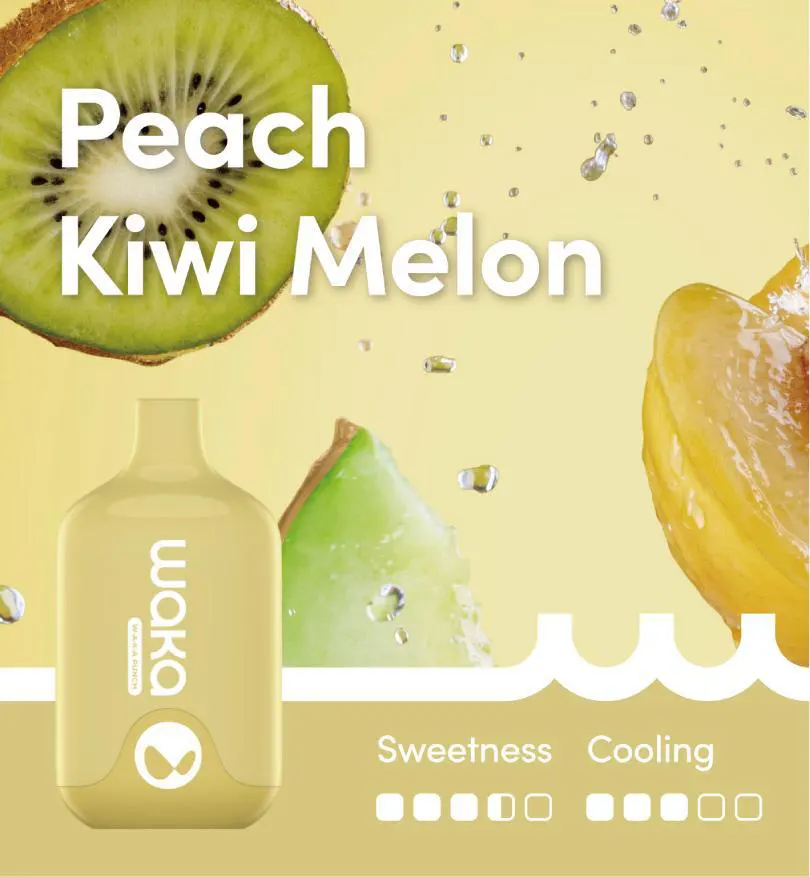 Waka Smash 6000, Peach Kiwi Melon, genuine Waka stock