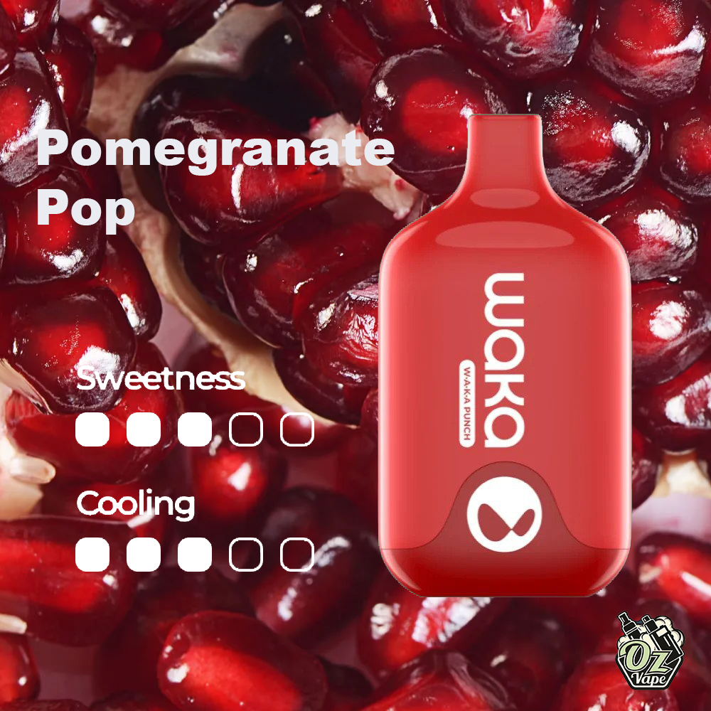 Waka Smash 6000, Pomegranate Pop, genuine Waka stock